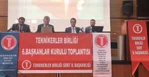 Teknikerler Birliğinin 6. Başkanlar Kurulu Toplantısı Siirt'te Yapıldı