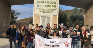 Okul Destek Projesi Kapsamında Emine Erdoğan Şehir Ormanında Fidan Diktiler