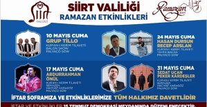 Siirt Valiliği, Ramazan Ayında Çeşitli Etkinlikler Düzenliyor