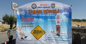 Siirt'te Trafik Ekipleri Yola Çıkan Sürücüleri "Yaşam Tüneli"ne Aldı