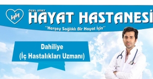 Dahiliye Uzmanı Dr. Bilal Altunışık Özel Siirt Hayat Hastanesinde