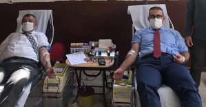 Şirvan Kaymakamı Hasar ve Belediye Başkanı Cellek, Kan Bağışı Kampanyasına Destek Verdi