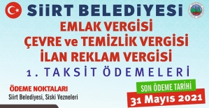 Emlak ve Çevre Temizlik Vergisi İlk Taksit Ödemeleri İçin 31 Mayıs Son Gün