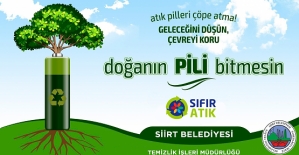 Siirt Belediyesi Atık Pil Toplama Kampanyası Başlattı