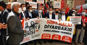 Siirt'ten  STK Başkanları Diyarbakır Annelerini Ziyaret Etti