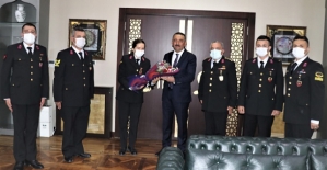 Jandarma Teşkilatı'ndan Vali Hacıbektaşoğlu'na 182. Kuruluş Yıldönümü Ziyareti