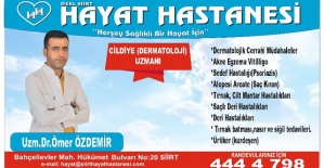 Dermatoloji (Cildiye) Uzmanı Dr. Ömer Özdemir, Özel Siirt Hayat Hastanesinde