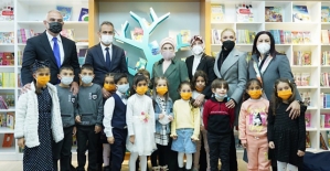 Emine Erdoğan, Yağmurtepe İlkokulunda Kütüphane Açılışı Yaptı