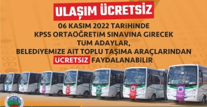 KPSS’ye Girecek Adaylara Ücretsiz Ulaşım Desteği