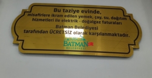 Batman Belediyesi Taziye Evlerinin Giderlerini Karşılıyor