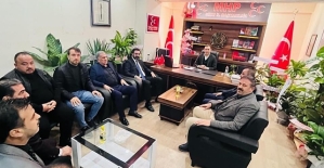AK Parti Heyetinden  MHP İl Başkanı Tükenmez’e Hayırlı Olsun Ziyareti