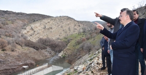 Vali Kızılkaya, Yapımı Devam Eden Şirvan Köprüsünde İncelemelerde Bulundu