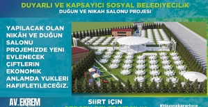 AK Parti Siirt Belediye Başkan Adayı Ekrem Olgaç'tan Düğün ve Nikah Salonu Projesi