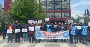 Türk Eğitim-Sen Siirt Şubesinden İş Bırakma Eylemi