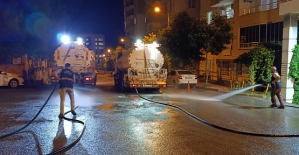 Siirt'te Cadde ve Sokaklar Yıkanıyor 