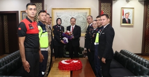 Vali Kızılkaya, Jandarma Heyetini Makamında Ağırladı