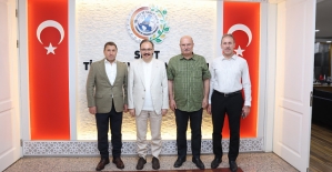 Vali Kızılkaya ve ATO Başkanı Baran’dan Siirt TSO Başkanı Kuzu’ya Ziyaret