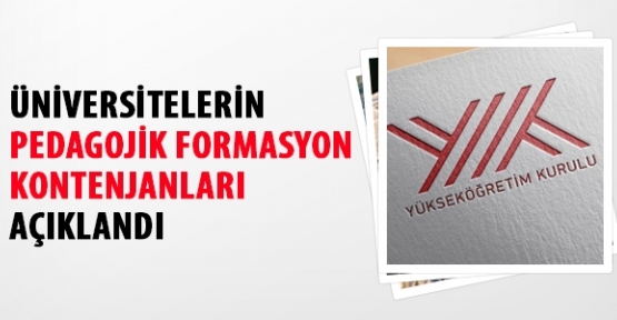 Üniversitelerin Pedagojik Formasyon Kontenjanları Açıklandı